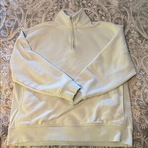 Athleta Soft seafoam Forever Fleece 1/4 Zip Pullover Sweatshirt
